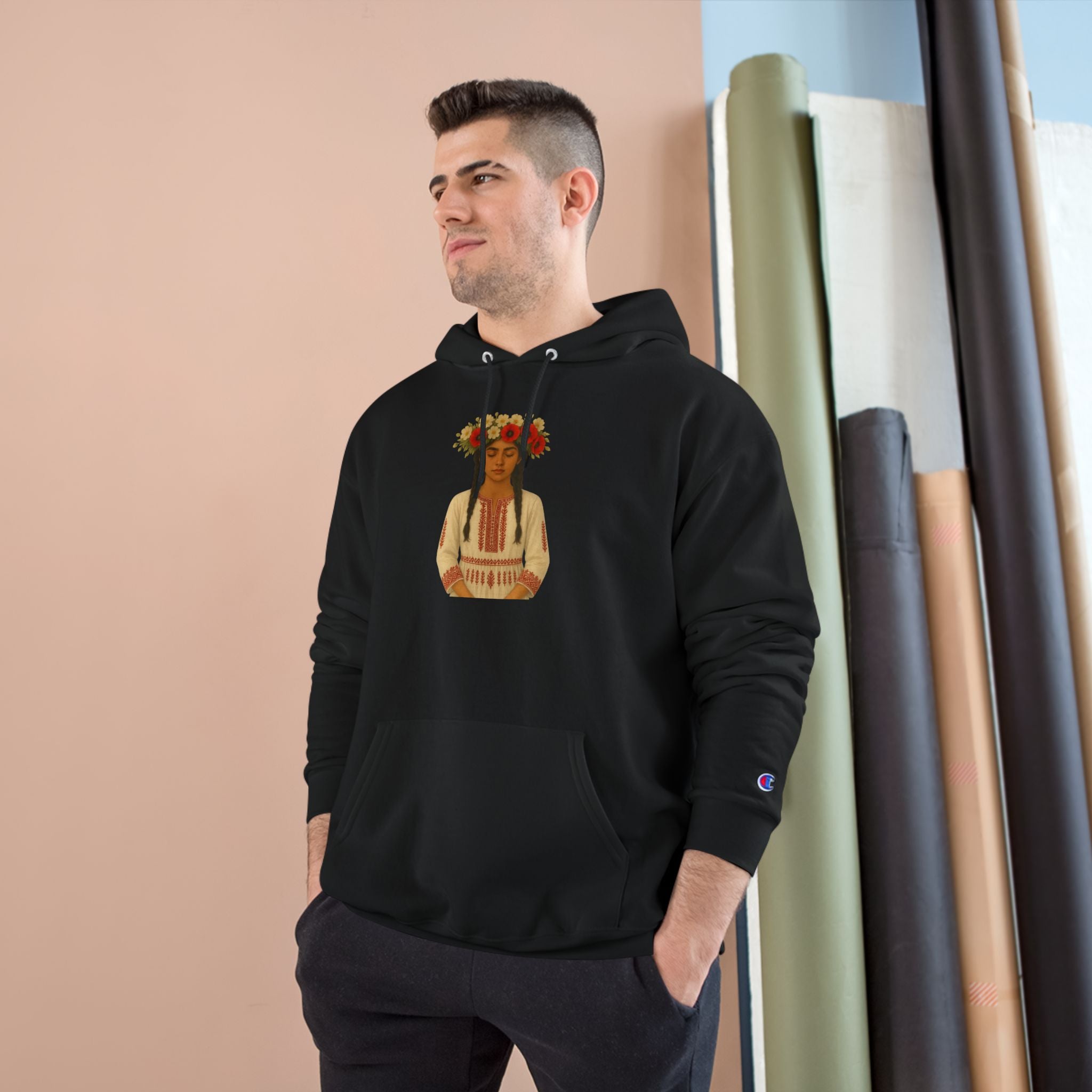 Cultural Champion Hoodie: Vibrant Floral Design